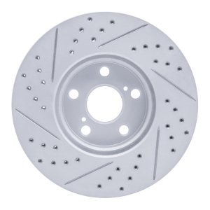 Pontiac Vibe Brake Rotor (1) - Front Right - DFC - Drilled & Slotted Geoperformance - `08-`19