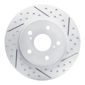 Pontiac Vibe Brake Rotor (1) - Rear Right - DFC - Drilled & Slotted Geoperformance - `08-`18