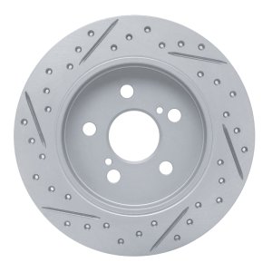 Lexus CT200H Brake Rotor (1) - Rear Right - DFC - Drilled & Slotted Geoperformance - `09-`24