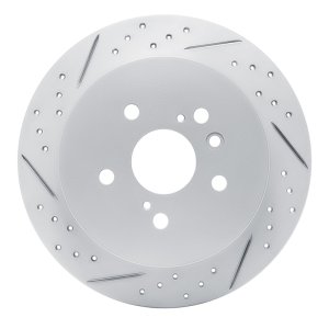 Toyota Venza Brake Rotor (1) - Rear Left - DFC - Drilled & Slotted Geoperformance - `09-`15