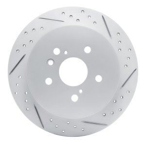 Toyota Venza Brake Rotor (1) - Rear Right - DFC - Geoperformance Rotors - Drilled & Slotted - `09-`15