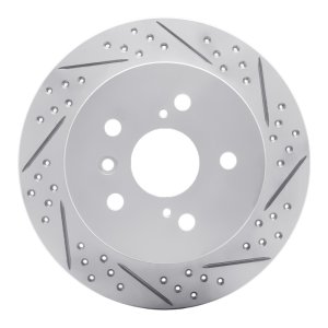 Lexus ES300H Brake Rotor (1) - Rear Right - DFC - Drilled & Slotted Geoperformance Rotor - `12-`18