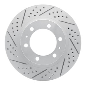Toyota Tacoma Brake Rotor (1) - Front Left - DFC - Drilled & Slotted Geoperformance - `03-`23