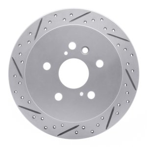 Lexus Rx400H Brake Rotor (1) - Rear Left - DFC - Drilled & Slotted Geoperformance - `04-`09