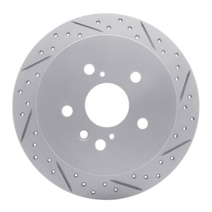 Lexus RX330 Brake Rotor (1) - Rear Right - DFC - Drilled & Slotted Geoperformance - `04-`09