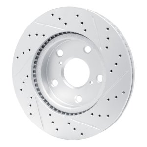 Lexus Hs250H Brake Rotor (1) - Front Left - DFC - Drilled & Slotted Geoperformance - `06-`18