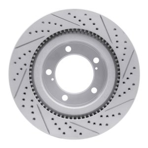 Lexus LX570 Brake Rotor (1) - Front Left - DFC - Drilled & Slotted Geoperformance - `07-`22