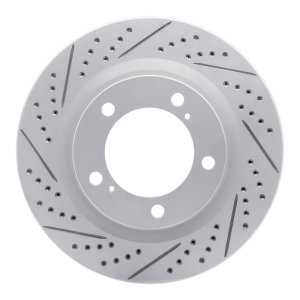 Lexus LX570 Brake Rotor (1) - Front Left - DFC - Drilled & Slotted Geoperformance - `07-`22
