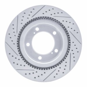 Lexus LX570 Brake Rotor (1) - Front Right - DFC - Drilled & Slotted Geoperformance - `07-`22