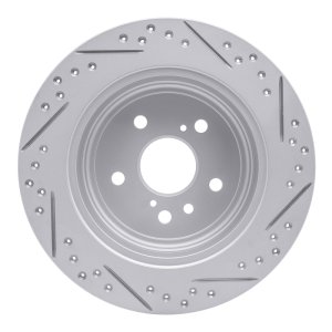 Toyota Highlander Brake Rotor (1) - Rear Left - DFC - Geoperformance Drilled & Slotted - `08-`13