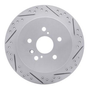 Toyota Highlander Brake Rotor (1) - Rear Right - DFC - Drilled & Slotted Geoperformance - `08-`13