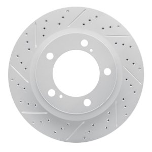 Lexus LX570 Brake Rotor (1) - Front Left - DFC - Drilled & Slotted Geoperformance - `08-`21