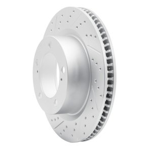 Lexus LX570 Brake Rotor (1) - Front Left - DFC - Drilled & Slotted Geoperformance - `08-`21