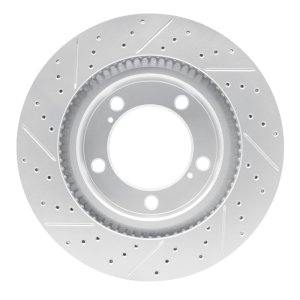 Lexus Lx570 Brake Rotor (1) - Front Right - DFC - Geoperformance Rotor - Drilled & Slotted - `08-`21