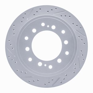Lexus GX460 Brake Rotor (1) - Rear Left - DFC - Drilled & Slotted Geoperformance - `10-`24