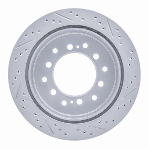 Lexus GX460 Brake Rotor (1) - Rear Left - DFC - Drilled & Slotted Geoperformance - `10-`24