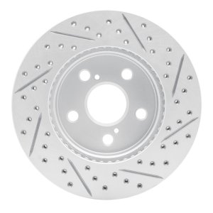 Toyota Prius Prime Brake Rotor (1) - Front Left - DFC - Drilled & Slotted Geoperformance - `16-`22