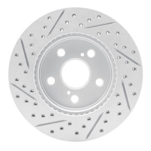 Toyota Prius Prime Brake Rotor (1) - Front Right - DFC - Drilled & Slotted Geoperformance - `16-`22
