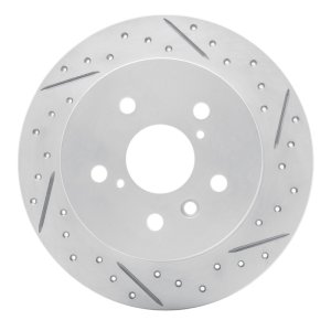 Toyota Camry Brake Rotor (1) - Rear Right - DFC - Drilled & Slotted Geoperformance - `18-`24