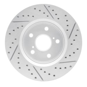 Toyota C-HR Brake Rotor (1) - Front Left - DFC - Geoperformance, Drilled and Slotted - `18-`22