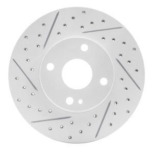 Mazda Miata Brake Rotor (1) - Front Left - DFC - Drilled & Slotted Geoperformance - `94-`02