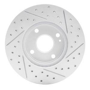 Mazda Miata Brake Rotor (1) - Front Left - DFC - Drilled & Slotted Geoperformance - `94-`02