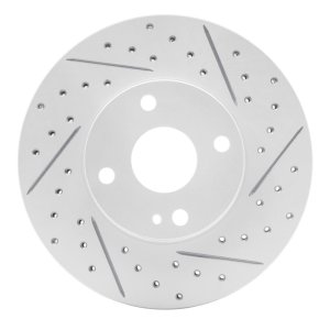 Mazda Miata Brake Rotor (1) - Front Right - DFC - Drilled & Slotted Geoperformance - `94-`02
