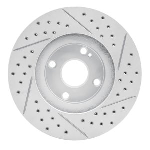 Mazda Miata Brake Rotor (1) - Front Left - DFC - Drilled & Slotted Geoperformance - `01-`05