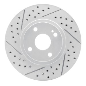 Mazda Miata Brake Rotor (1) - Front Left - DFC - Drilled & Slotted Geoperformance - `01-`05