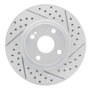 Mazda Miata Brake Rotor (1) - Front Right - DFC - Drilled & Slotted Geoperformance - `01-`05