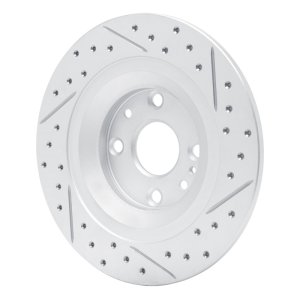 Mazda Miata Brake Rotor (1) - Rear Left - DFC - Geoperformance Drilled & Slotted - `01-`05