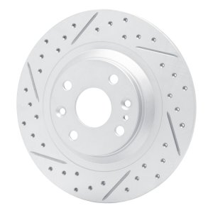 Mazda Miata Brake Rotor (1) - Rear Left - DFC - Geoperformance Drilled & Slotted - `01-`05