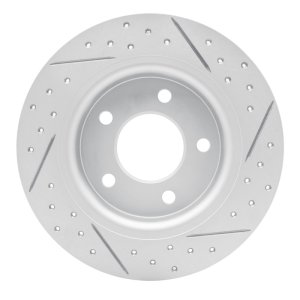 Mazda 3 Brake Rotor (1) - Rear Left - DFC - Drilled & Slotted Geoperformance - `04-`13