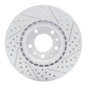 Mazda Rx-8 Brake Rotor (1) - Front Left - DFC - Drilled & Slotted Geoperformance - `04-`08