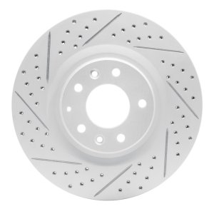 Mazda Rx-8 Brake Rotor (1) - Front Left - DFC - Geoperformance Rotor - Drilled & Slotted - `04-`11