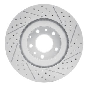 Mazda Rx-8 Brake Rotor (1) - Front Left - DFC - Geoperformance Rotor - Drilled & Slotted - `04-`11