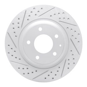 Mazda Rx-8 Brake Rotor (1) - Rear Left - DFC - Geoperformance Rotor - Drilled and Slotted - `04-`11