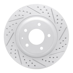 Mazda Rx-8 Brake Rotor (1) - Rear Right - DFC - Drilled & Slotted Geoperformance - `04-`11