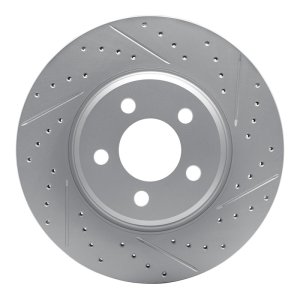 Mazda MX-5 Miata Brake Rotor (1) - Front Right - DFC - Geoperformance - Drilled & Slotted - `06-`15