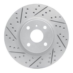 Mazda MX-5 Miata Brake Rotor (1) - Front Left - DFC - Drilled & Slotted Geoperformance - `16-`25