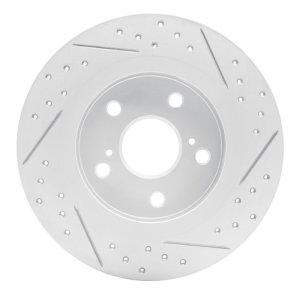 Scion Tc Brake Rotor (1) - Rear Left - DFC - Drilled & Slotted Geoperformance - `11-`16