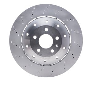 Audi R8 Brake Rotor (1) - Rear - DFC - Hi-Carbon Alloy Geomet Coated Rotor - Drilled - `08-`12