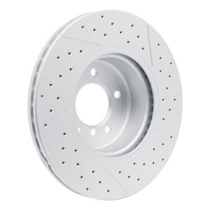 BMW 135IS Brake Rotor (1) - Front - DFC - Hi-Carbon Alloy Geomet Coated Drilled and Slotted - 2013