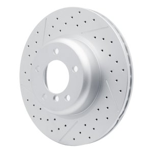 BMW 135IS Brake Rotor (1) - Front - DFC - Hi-Carbon Alloy Geomet Coated Drilled and Slotted - 2013