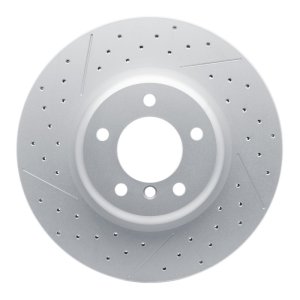 BMW 135IS Brake Rotor (1) - Front - DFC - Hi-Carbon Alloy Geomet Coated Drilled and Slotted - 2013
