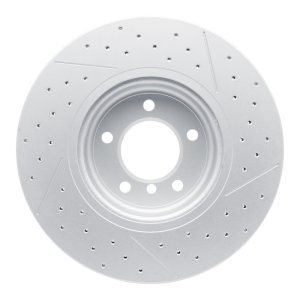 BMW 135IS Brake Rotor (1) - Front - DFC - Hi-Carbon Alloy Geomet Coated Drilled and Slotted - 2013