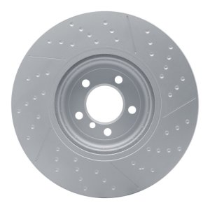 BMW 435i Brake Rotor (1) - Front - DFC - Hi-Carbon Alloy Geomet Coated Rotor - Dimpled and Slotted - `13-`20