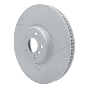BMW M340iX Brake Rotor (1) - Right Front - DFC - Hi-Carbon Alloy Geomet Coated Rotor - Dimpled and Slotted - `20-`25