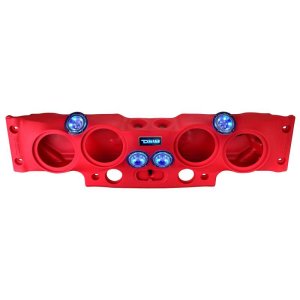 Jeep Wrangler JK Overhead Soundbar - DS18 - Fits 4 x 8in Speakers (Not Included) Tweeters Drivers Included - Red - `07-`18