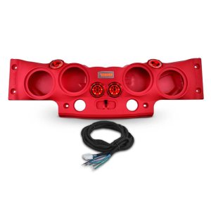 Jeep Wrangler JKU Overhead Soundbar - DS18 - Fits 4 x 8in Speakers (Not Included) Tweeters Drivers Included - Red - `07-`18 Jeep Wrangler JKU Overhead Soundbar - DS18 - Fits 4 x 8in Speakers (Not Included) Tweeters Drivers Included - Red - `07-`18
